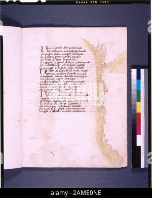 Texte avec initiales rouges et bleues, carte Répertoriée dans de Ricci, Seymour, Recensement des manuscrits médiévaux et de la Renaissance aux États-Unis et au Canada. New York. N. Y. : H. W. Wilson, 1935; et Supplement, New York, N.Y.: Société bibliographique d'Amérique, 1962. Propriété : Collection de Marchese Girolamo d'Adda, à Milan. Collection De Charles Fairfax Murray, Florence. Obtenu de Gilhofer et Ranschburg, de Vienne. Armoiries sur F.1. De Ricci, 1332. Graphique de Dr. G.B. Invité. Dossier de bibliothèque. Ce manuscrit est actuellement stocké dans une boîte marquée de Ricci 110. Le Real de Ricci 110 n'est pas lié, Banque D'Images