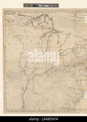 Les Etats-Unis selon le traité de paix définitif signé à Paris, Septr trid, 1783 échelle [CA. 1:3,200,000] (W 95°--W 59°/N 47°--N 29°) méridien de base : Philadelphie. Inclut un encart montrant la plupart de l'Amérique du Nord. Cartographie de la nation (subvention NEH, 2015-2018); Les États-Unis selon le traité de paix définitif signé à Paris, Septr. 3, 1783 Banque D'Images