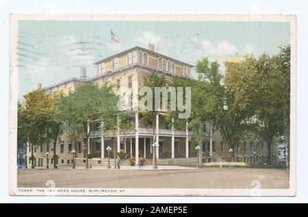 La Van Ness House, Burlington, Vt Numéro de série de la carte postale : 70466 A Poursuivi la série 14000. 70000 séries publiées avec de grandes lacunes dans la numérotation, peuvent rendre compte de certaines cartes non numérotées.; The Van Ness House, Burlington, VT. Banque D'Images