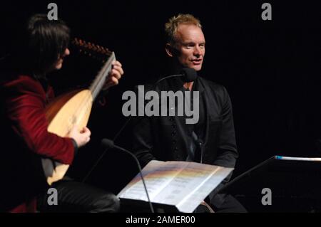 Milan Italie 23/02/2007 concert de Sting au théâtre Aarcimboldi Banque D'Images