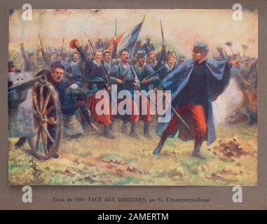 Les premières batailles de l'armée française en 1914. Par G. Charpentier-Bosio Banque D'Images