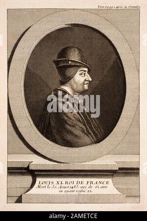 Portrait de Louis XI de France (1423-1482) fut roi de France de 1461 à 1483. Le règne de Louis XI a été marqué par des intrigues politiques et non par le m Banque D'Images