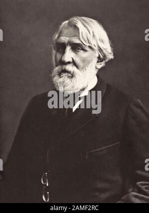 Ivan Sergueïevitch Tourgueniev (1818 - 1883) était un romancier, nouvelliste, poète, dramaturge, traducteur et vulgarisateur de la littérature russe Banque D'Images