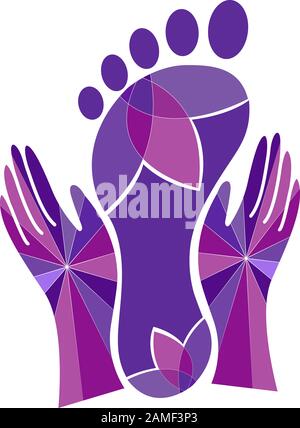 logo massage des pieds Banque D'Images