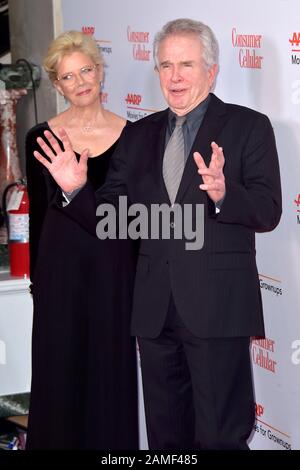 Annette Bening avec son mari Warren Beatty au 19ème Cinéma pour Grownups Awards à l'hôtel Beverly Wilshire. Beverly Hills, 11 janvier 2020 | utilisation dans le monde entier Banque D'Images