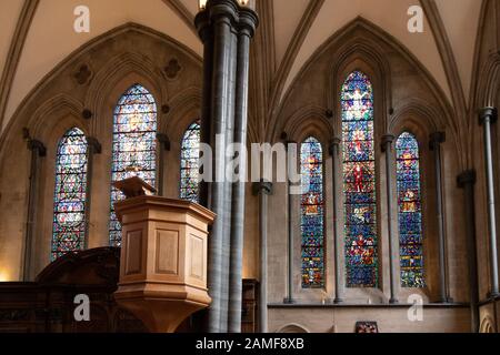 L'Église Du Temple, Le Temple, Le Centre De Londres, L'Église Mère De La Common Law. Connu pour ses liens avec les Templiers et Magna Carta. Banque D'Images