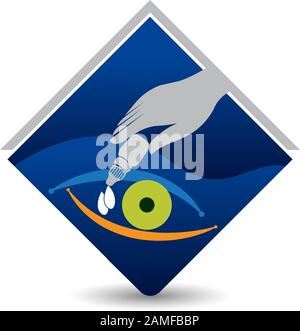 logo eye drops Banque D'Images