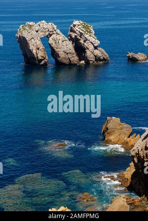 Paysage de la côte au nord de l'Espagne Banque D'Images
