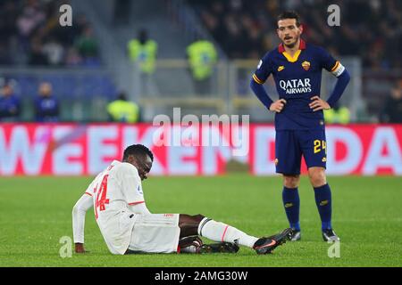 Blaise Matuidi de Juventus sur le terrain pendant le championnat italien Serie UN match de football entre AS Roma et Juventus le 12 janvier 2020 à Stadio Olimpico à Rome, Italie - photo Federico Proietti/ESPA-Imaes Banque D'Images