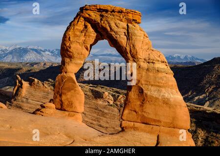 Delicate Arch, Arches National Park, Moab, Utah Banque D'Images