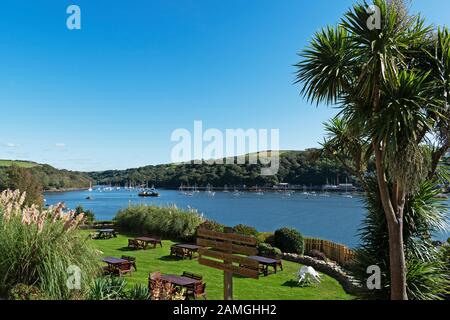 la rivière fowey cornwall, angleterre, grande-bretagne, Banque D'Images