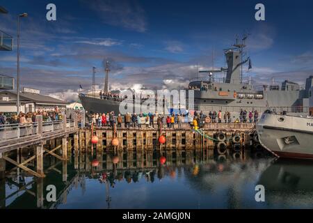 Port De Reykjavik, Journée Culturelle, (Menningarnott) Reykjavik, Islande Banque D'Images