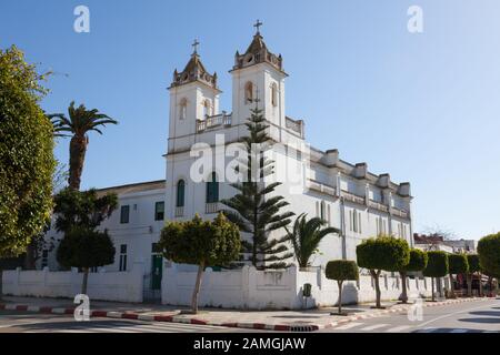 L'église catholique de San Bartolomé à Asilah (également connu sous le Arzeila), Maroc Banque D'Images