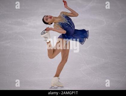 Lausanne, Suisse. 13 janvier 2020 VOUS Young (KOR) rivalise avec les femmes de patinage artistique danse libre pendant les Jeux Olympiques de la Jeunesse de Lausanne 2020 à l'Arène Vaudoise le lundi 13 janvier 2020. Lausanne, Suisse. Crédit: Taka G Wu/Alay Live News Banque D'Images