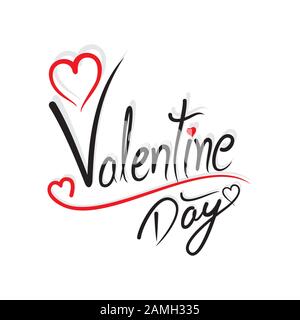Affiche typographique Happy Valentines Day, illustration vectorielle Illustration de Vecteur