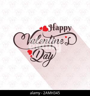 Affiche typographique Happy Valentines Day, illustration vectorielle Illustration de Vecteur