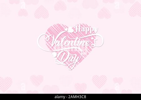 Affiche typographique Happy Valentines Day, illustration vectorielle Illustration de Vecteur