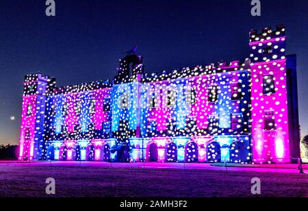 Syon House Avec Christmas Lighting Effects Londres Royaume-Uni Banque D'Images