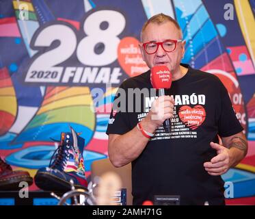 Varsovie, Mazovian, Pologne. 13 janvier 2020. Conférence Résumant La 28ème finale Du Grand Orchestre de la Charité de Noël.JERZY OWSIAK A Déclaré Pendant Le Résumé De la 28ème Grande finale Que L'argent Recueilli en Australie Restera dans Australia.in la photo: Jerzy OWSIAK. Crédit: Hubert Mathis/Zuma Wire/Alay Live News Banque D'Images