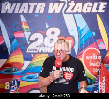 Varsovie, Mazovian, Pologne. 13 janvier 2020. Conférence Résumant La 28ème finale Du Grand Orchestre de la Charité de Noël.JERZY OWSIAK A Déclaré Pendant Le Résumé De la 28ème Grande finale Que L'argent Recueilli en Australie Restera dans Australia.in la photo: Jerzy OWSIAK. Crédit: Hubert Mathis/Zuma Wire/Alay Live News Banque D'Images