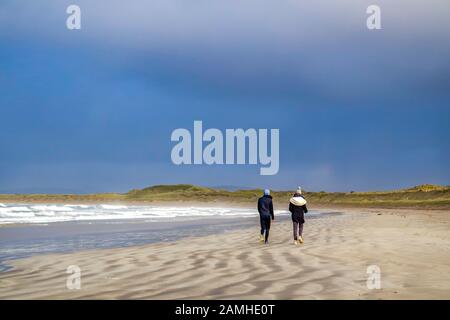 Narin Strand est une belle et grande plage drapeau bleu de Portnoo, comté de Donegal - Irlande. Banque D'Images