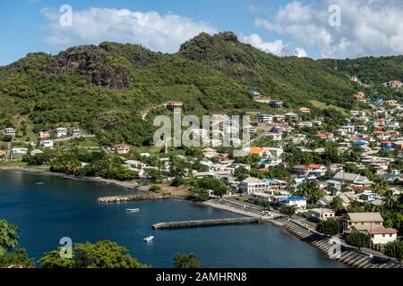 Baie Aux Layou, Saint-Vincent, Saint-Vincent-Et-Les Grenadines, Îles Windward, Caraïbes, Antilles Banque D'Images