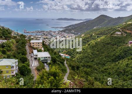 Road Town, Tortola, Îles Vierges britanniques, Antilles, Caraïbes Banque D'Images