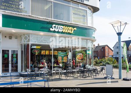 Restaurant Subway, The Square, Lytham St Annes, Lancashire, Angleterre, Royaume-Uni Banque D'Images