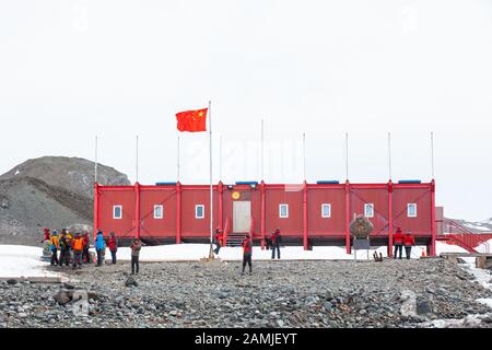 Grande Station Murale, Chinare, Îles Shetland Du Sud, Antarctique Banque D'Images