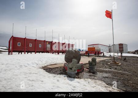 Grande Station Murale, Chinare, Îles Shetland Du Sud, Antarctique Banque D'Images