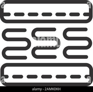 matelas confortable à section souple ressorts illustration vectorielle conception linéaire Illustration de Vecteur