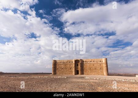 Qasr Kharanah, Quasr al Khanara, château Programme Détalc, Amman, Jordanie, désert de l'Est, au Moyen-Orient, en Asie Banque D'Images