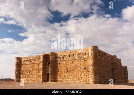 Qasr Kharanah, Quasr al Khanara, château Programme Détalc, Amman, Jordanie, désert de l'Est, au Moyen-Orient, en Asie Banque D'Images