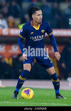 Rome, Italie. 12 janvier 2020. Chris Smalling DE AS Roma lors du match de Serie ENTRE Roma et Juventus à Stadio Olimpico, Rome, Italie, le 12 janvier 2020. Photo De Giuseppe Maffia. Crédit: Uk Sports Pics Ltd/Alay Live News Banque D'Images
