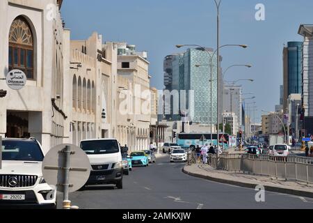 Doha, Qatar - novembre 21. 2019, rue Ali Bin Abdullah Banque D'Images