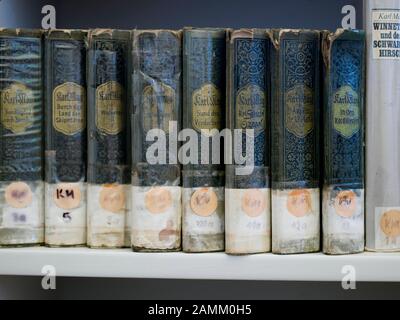 Bibliothèque de prisonniers dans le centre de détention pour jeunes de l'ancien monastère d'Ebrach. [traduction automatique] Banque D'Images