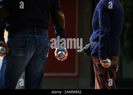 Joueur de Boule dans le Hofgarten de Munich. [traduction automatique] Banque D'Images