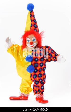 Drôle de clown avec costume comme une tondeuse [traduction automatique] Banque D'Images