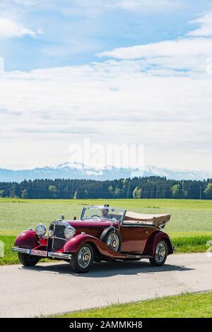 Aumuseum, efa-mobile-zeiten, Amerang, Bavière, Allemagne. Mercedes Benz 500 K Cabriolet B, construit en 1935/36, [traduction automatique] Banque D'Images