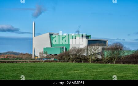 Incinérateur de déchets Javelin Park près de Gloucester, Angleterre, Royaume-Uni Banque D'Images