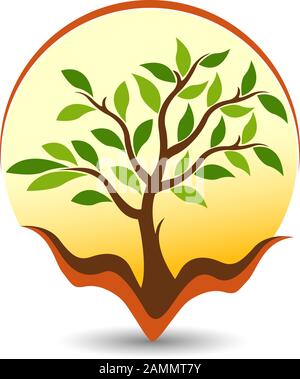 logo de l'arbre de soins Banque D'Images