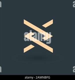 modèle de logo en spirale triangulaire abstrait. symbole triangulaire. Logo abstrait d'unité géométrique. Concept d'identité commerciale technologique. Créatif Illustration de Vecteur