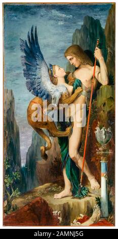 Gustave Moreau, peinture, Oedipus et le Sphinx, 1864 Banque D'Images