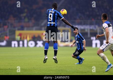 Milan, Italie. 11 janvier 2020 . Série italienne A . Fc Internazionale Contre Atalanta Calcio. Romelu Lukaku du FC Internazionale. Banque D'Images