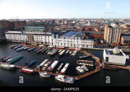 Vue Aérienne De Grand Canal Dock, Dublin, Irlande. Banque D'Images