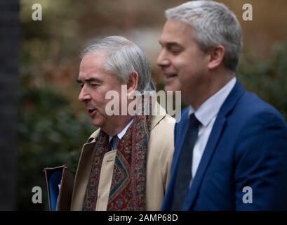 Downing Street, Londres, Royaume-Uni. 14 janvier 2020. Geoffrey Cox QC, procureur général de Downing Street pour une réunion hebdomadaire du Cabinet. Crédit: Malcolm Park/Alay. Banque D'Images