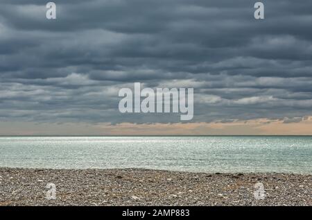 Plage De Cuckmere Haven Dans West Sussex, Angleterre Banque D'Images