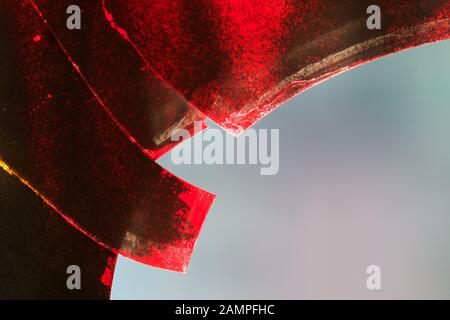 Texture de fond en verre fissuré sale. Banque D'Images