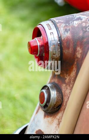 Détail des feux arrière de la voiture américaine vintage classique Ford Country Squire Banque D'Images