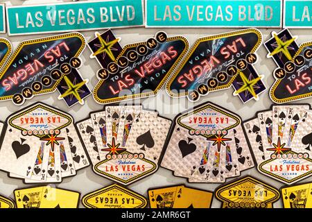 Collection d'aimants de Las Vegas Banque D'Images